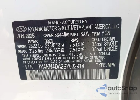 2025 Hyundai Ioniq 5 Sel from USA, damaged, VIN 7YAKN4DA2SY032918